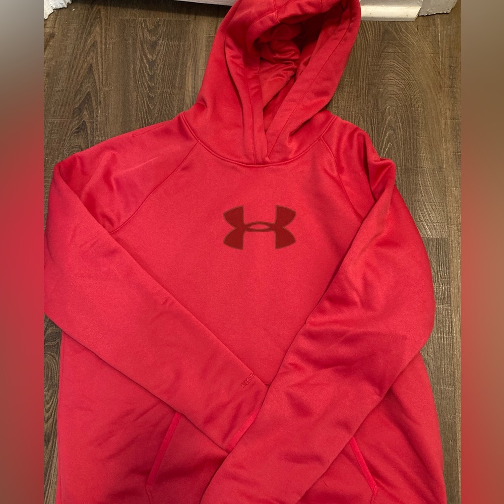 Under Armour Women's Storm New UA Logo Hoodie - Pink Sky. XL - Picture 2 of 6